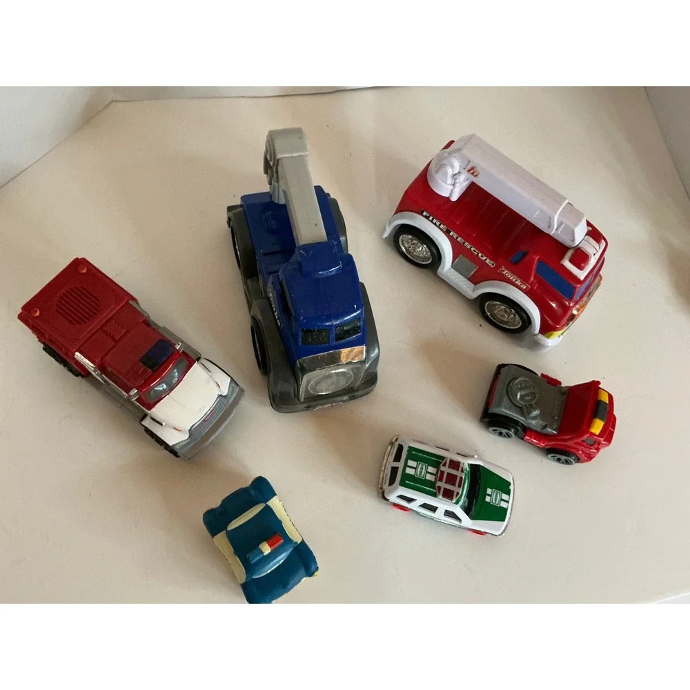 Tonka Hess Toy Truck Lot Fire Rescue Police Car Service Vehicles Set of 6